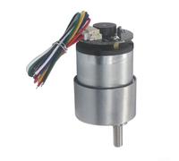 Zoegneer JGB37-520 Motor de engranajes CC con codificador de efecto Hall, alto par de 25 kg· cm, velocidad ajustable 7-960 RPM, control hacia adelante y hacia atrás para robótica, automatización