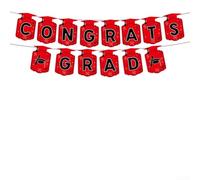 Zoegneer Juego completo de decoración para fiesta de graduación 2026 negro y rojo con diseño temático, material plástico resistente, kit completo para celebración memorable del último año y uso