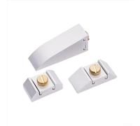 Zoegneer Juego de 3 soportes de papel de lija de mano de aleación de aluminio con formas trapezoidales en ángulo y cuña para carpintería y pulido de metal, abrazaderas de lijado de agarre