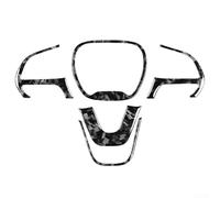 Zoegneer Juego de 5 fundas para panel de volante de fibra de carbono forjada para Dodge 2015-2023, revestimiento epoxi interior, 5 piezas de protección contra arañazos y polvo, mejora C