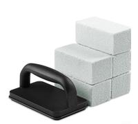 Zoegneer Juego de 6 piezas de limpieza para parrilla de barbacoa con mango y piedras pómez para eliminar eficazmente la grasa y las manchas, adecuado para barbacoas al aire libre, bandejas de horno