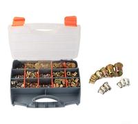 Zoegneer Juego de 93 tuercas de remache de acero inoxidable 304 con tuercas ciegas ranuradas de cabeza plana M5 M6 M8 M10 para construcción de almacén del hogar y aplicación de fijación industrial (K)