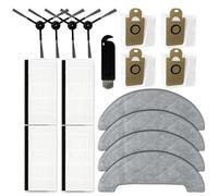 Zoegneer Juego de accesorios para aspiradora Cecotec 5290 Ultra Robot con bolsas de polvo, cepillos laterales, filtros, paños de fregona y cepillo de limpieza, piezas de repuesto para Effi