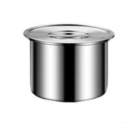 Zoegneer Juego de cuencos de acero inoxidable 316L con tapa para cocinar al vapor, huevos, arroz y bollos, ligeros, apilables, para servir y postres para cocinar al aire libre profesional (1050 ml)