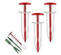 Zoegneer Juego de dispensador de sembradora de mano con herramientas de trasplante para una plantación precisa en jardines pequeños y espacios reducidos, kit de jardinería de plástico portátil