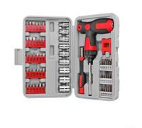 Zoegneer Juego de llaves de vaso telescópicas de trinquete con barra de extensión flexible para Torx Hex Star Cross U Y puntas multiusos 61 piezas kit de herramientas manuales de metal para reparar un