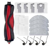 Zoegneer Juego de piezas de repuesto para aspiradora robot Roborock para Q7M5+ Q7TF+ Q7L5+ Q7B+ Q7T+ con cepillo principal cepillos laterales filtros trapeadores bolsas de polvo para limpieza (A)