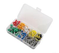 Zoegneer Juego surtido de terminales de crimpado aislados, conectores tubulares para cable eléctrico, 8 tamaños E0506-E6012 con diseño codificado por colores