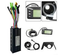 Zoegneer Kit de controlador de bicicleta eléctrica de onda sinusoidal de 36 V 48 V 30 A con acelerador de pantalla LCD GD01 y 8 PAS para motores sin escobillas de 750 W y 1000 W para pasillo y sin