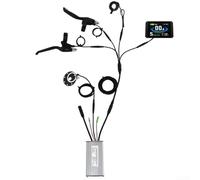 Zoegneer Kit de conversión de bicicleta eléctrica impermeable 15A controlador para KT Series 36V 48V 250W motor de cubo sin escobillas pantalla LCD8H sensor PAS pulgar acelerador palanca de freno