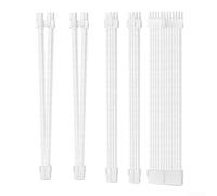 Zoegneer Kit de extensión de cable de alimentación para PC de 30 cm con conector de placa base de 24 pines y conectores dobles de CPU y tarjeta de video de 8 pines más peine de cable para una gestión