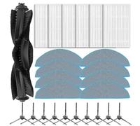 Zoegneer Kit de paño de fregona con filtro de cepillo lateral principal para ILIFE V20 para Vyzzle D10 para Laresar para Lydsto R1D Edge para Roidmi Eve para Rook S Robot Partes de aspiradora Set (B)