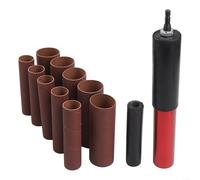 Zoegneer Kit de tambor de lijado de goma para adaptador de lijadora de husillo de taladro con múltiples mangas de lijado de tambor de 4-1/2 x 1-1/2 pulgadas y 4-1/2 x 1 pulgadas para madera, metal