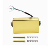 Zoegneer LP Style Humbucker Pickup Alnico 5 Cubierta magnética de latón Bobina dividiendo 4 conductores Cableado Triple Cera Potting 50mm Cuello 52mm Puente Espaciado para Guitarra Eléctrica Negro Oro