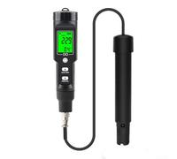 Zoegneer Medidor de oxígeno disuelto con líquido de llenado de electrodos IP67 clasificado para análisis de calidad del agua en piscinas, acuarios, peceras, pruebas de kombuch, cubiertas de sonda