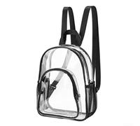 Zoegneer Mochila transparente de PVC de gran capacidad Bolsa de gimnasio transparente Bolsa de viaje al aire libre Escuela Bolsa de hombro Cómodo Correas anchas Resistente al desgaste 30 5 x 24 x 10