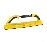 Zoegneer Molienda en seco Tablero de empuje de mano rectangular al vacío Papel de lija Molienda Fresno Herramienta de reparación de pulido con mango Diseño de ranura para coche Masilla Ceniza Curva