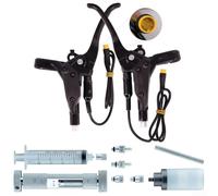 Zoegneer Palanca de Freno hidráulico de aleación de Aluminio Negro Freno de Apagado de 3 Pines Freno de Apagado hidráulico Cabezal Impermeable para Bicicleta eléctrica (L+R+10PCS A)