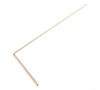Zoegneer Paquete de 2 varillas de latón para radiestesia, detector de metales de cobre para adivinación, tesoro, caza, agua, herramienta de búsqueda de oro, sensibilidad mejorada, mango deslizante de