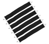 Zoegneer Paquete de 6 cinturones reforzados de tela gruesa con ganchos de metal para patio, césped, reclinable, antigravedad, tumbona plegable, color negro y verde, 14.17 pulgadas, elástico a 18.5