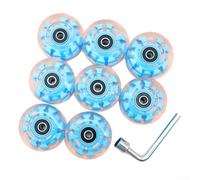 Zoegneer Paquete de 8 ruedas iluminadas de poliuretano de 58 mm con rodamientos de acero de alto carbono, núcleo LED 82A, dureza antideslizante, resistente al desgaste, para patines de cuatro y