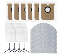 Zoegneer Para Cecotec para Conga 8490 para Ultimate Ultra Power Kit de repuesto de aspiradora con 4 filtros 6 paños de microfibra 6 bolsas de polvo 4 cepillos laterales de nailon