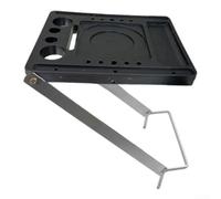 Zoegneer Plataforma de trabajo trapezoidal de hierro resistente, estante de almacenamiento de escalera plegable, banco multiusos para el hogar, jardín, lavado de coches, camping, 34 cm x 27 cm