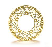 Zoegneer Plato de aleación de aluminio 130BCD 53T/56T de disco único, anillo de biela ligero CNC para bicicleta plegable Mini-Velo de una sola velocidad, negro, rojo, oro plateado (oro 56T)