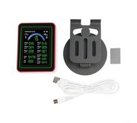 Zoegneer Probador de calidad 18 en 1 con monitoreo de humedad de temperatura PM2.5 PM10 TVOC, pantalla LCD TFT a color de 2.8 pulgadas, almacenamiento de datos y recargable USB-C para el hogar o