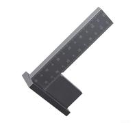 Zoegneer Regla de ángulo en forma de L de 90 grados con métricas y escalas de doble cara, cuadrado de medición de carpintero de aleación de aluminio para un diseño preciso de ángulo recto en