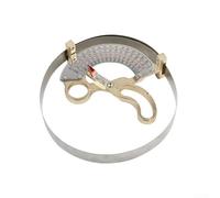 Zoegneer Regla de sombrero de metal para una medición precisa de la circunferencia de la gorra, herramienta de medición curvada con mango ergonómico (57-70 cm)