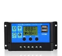 Zoegneer Regulador de carga de panel para solar MPPT de 10-60 A, seguimiento de enfoque automático, 12 V/24 V (30 A)