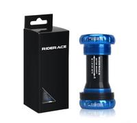 Zoegneer Rodamiento de bolas de cerámica BB52, Material de aleación de aluminio del soporte inferior de la bicicleta para Piezas de bicicleta para ciclismo al aire libre (azul)