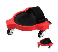 Zoegneer Rodilleras deslizantes multifuncionales con ruedas para instalación de azulejos y trabajos de construcción, acolchado de silicona suave antipresión, ligero, rojo, paquete de 1 o 2 (polea de