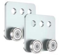 Zoegneer Rodillos de montaje de carrito de 4 ruedas de acero galvanizado con protección mejorada de rodamientos y diseño innovador de pernos para puertas correderas de granero o garaje de 1 5 8