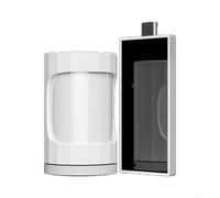 Zoegneer Sensor de presencia del cuerpo humano con detección de luz e infrarrojos para MI Home Smart Automation BLE batería inalámbrica o tipo C ajustable 0-1000 Lux blanco (sensor + panel solar)