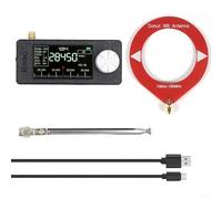 Zoegneer SI4732 Receptor de radio de banda completa con pantalla IPS de 1.9 pulgadas, antena de bucle portátil de 800 mAh, batería ESP32-S3, control para AM FM LSB USB 0.5-108MHz (C)