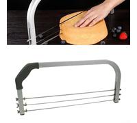 Zoegneer Sierra de pastel para cortar capas de pasteles, juego de suministros de horneado, cortador de sándwich, cortador de alambre ajustable