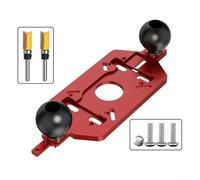 Zoegneer Soporte de fresado de enrutador Construcción de aleación de aluminio con plantilla de corte circular y base ranurada para sujetadores invisibles y soporte de ranura para máquina de corte para