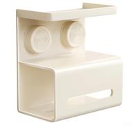 Zoegneer Soporte de inodoro con ventosa montado, organizador de pañuelos de baño de varias capas, estante de almacenamiento desmontable de acero al carbono, no requiere taladrar, diseño compacto para