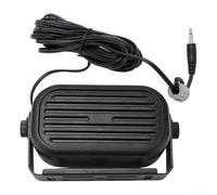 Zoegneer SP-35 - Altavoz externo para radio de coche Icom IC-2730 ID-5100 ID-4100 IC-7100 IC-718 con cable de audio de 2 m, soporte ajustable de 360 grados, carcasa ABS negra, potencia nominal de 5 W