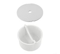 Zoegneer SP1096C Skimmer Filter Basket and SPX1096 Cover for Hayward SPX1096CA SP1098 SP1091ES SP1097 and R38010 Pool Equipment Parts ABS Construction White and Blue 2 Pac(white)