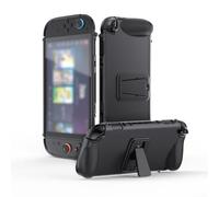 Zoegneer Switch2 2025 - Funda protectora acoplable con soporte integrado y control de liberación rápida, a prueba de golpes, resistente a los arañazos, delgada y ligera, color negro