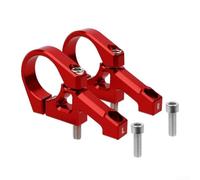 Zoegneer Vástago de montaje directo para bicicleta de 31.8 mm Abrazadera de manillar para horquilla de doble corona, bicicleta de montaña, cuesta abajo, bicicleta DH, aleación de aluminio (rojo)