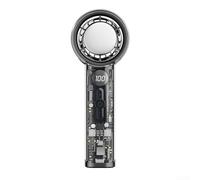 Zoegneer Ventilador ABS portátil recargable por USB con 100 velocidades ajustables, tamaño compacto para camping, viajes, mini ventilador turbo blanco (es negro)