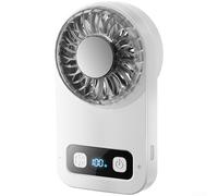 Zoegneer Ventilador de refrigeración portátil recargable por USB con función de compresión de hielo y tecnología de semiconductores TEC, motor silencioso sin escobillas y niveles de flujo de aire