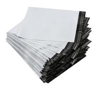 ZOENHOU 100 bolsas de envío de 35 x 45 cm, de plástico, autoadhesivas, opacas, grandes, impermeables, para ropa y textiles, color blanco