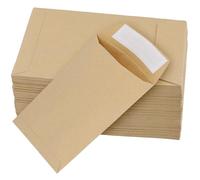 ZOENHOU 200 sobres de papel kraft, 15,1 x 10,2 cm, autoadhesivos, pequeños sobres marrones para embalaje de semillas, regalos en efectivo, salarios y almacenamiento de notas