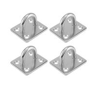 ZOENHOU 4 placas de ojo de 40 x 35 mm, acero inoxidable con ojal, placa de ojal, placa de ojete, placa de mástil, soporte de pared, gancho de sujeción para barco, aparejo, yoga, cinturón de