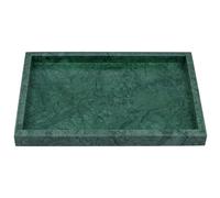 ZOENHOU Bandeja de Mármol Natural Rectangular 30x20x3 cm Antideslizante, Organizador Decorativo para Baño Cocina Salón, Bandeja de Piedra para Cosméticos Joyas Velas Jabón